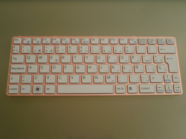 Teclado Sony Sve Blanco Rosado Espa Ol C Marco Soluciones