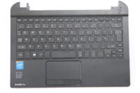 574 TECLADO TOSHIBA SATELLITE NB10 NB15 NEGRO INGLES CON PALMREST Y TOUCHPAD NEGRO SEMINUEVO H0000640